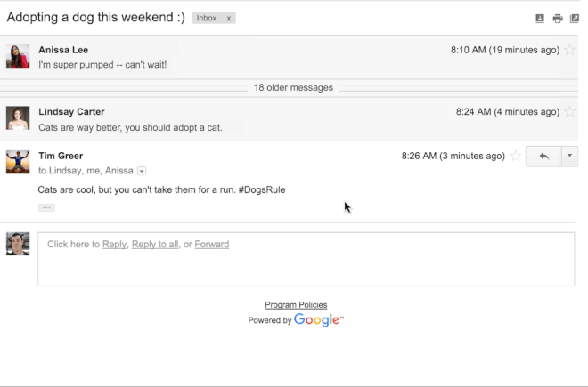 Google Gmail Mic Drop